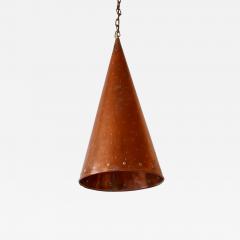  E S Horn Aalestrup XL Mid Century Modern Copper Pendant Lamp by E S Horn Aalestrup Denmark 1950s - 2896190