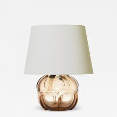  EDA Glasbruk Arty Deco Lamp in Topaz Glass by Gerda Stromberg - 2774862