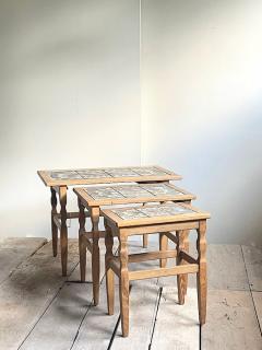  EG Kvalitetsmobel Henning Kj rnulf Set of Three Oak Nesting Tables for EG Kvalitets Denmark 1960s - 4802914