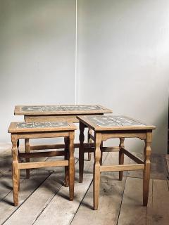  EG Kvalitetsmobel Henning Kj rnulf Set of Three Oak Nesting Tables for EG Kvalitets Denmark 1960s - 4802915