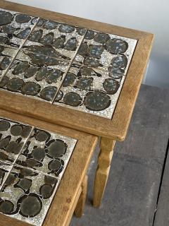  EG Kvalitetsmobel Henning Kj rnulf Set of Three Oak Nesting Tables for EG Kvalitets Denmark 1960s - 4802920