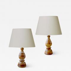  EGO Stengods Pair of Organic Table Lamps by Bruno Karlsson for EGO - 2878172