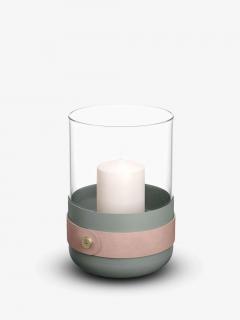  ELDVARM EMMA CANDLE HOLDER IN GLASS AND STEEL - 3571698