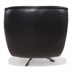  ESA Denmark ESA 802 Black Leather Lounge Chair by Werner Langenfeld 1970 - 4749868