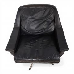  ESA Denmark ESA 802 Black Leather Lounge Chair by Werner Langenfeld 1970 - 4749871