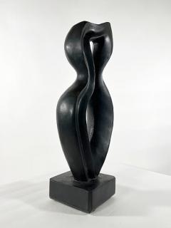  EVELYNE BRADER FRANK Amadea Swiss Modern Black Basalt Marble Abstract Sculpture - 4613580