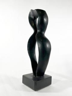  EVELYNE BRADER FRANK Amadea Swiss Modern Black Basalt Marble Abstract Sculpture - 4613581