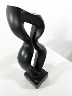  EVELYNE BRADER FRANK Amadea Swiss Modern Black Basalt Marble Abstract Sculpture - 4613585