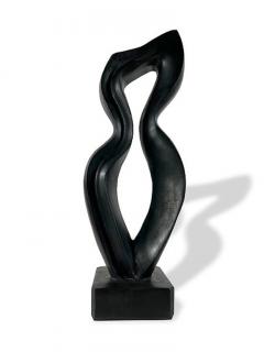  EVELYNE BRADER FRANK Amadea Swiss Modern Black Basalt Marble Abstract Sculpture - 4709956