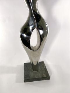  EVELYNE BRADER FRANK Angel Swiss Modern Stainless Steel On Marble Sculpture Evelyne Brad - 2831670