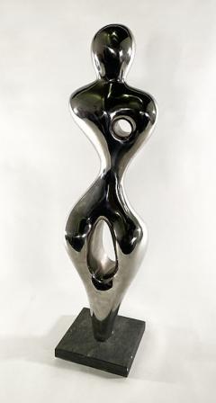  EVELYNE BRADER FRANK Angel Swiss Modern Stainless Steel On Marble Sculpture Evelyne Brader Frank - 4619383