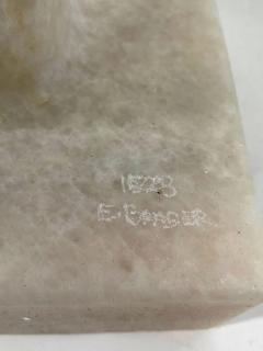  EVELYNE BRADER FRANK Joel Swiss Modern White Marble Abstract Sculpture Evelyne Brader Frank - 4628396