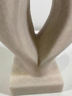  EVELYNE BRADER FRANK Joel Swiss Modern White Marble Abstract Sculpture Evelyne Brader Frank - 4628397