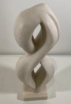  EVELYNE BRADER FRANK Joel Swiss Modern White Marble Abstract Sculpture Evelyne Brader Frank - 4628398