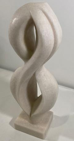  EVELYNE BRADER FRANK Joel Swiss Modern White Marble Abstract Sculpture Evelyne Brader Frank - 4628399