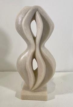  EVELYNE BRADER FRANK LUCIE Swiss Modern White Marble Abstract Sculpture Evelyne Brader Frank - 4628336