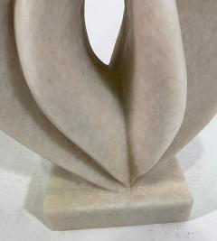  EVELYNE BRADER FRANK LUCIE Swiss Modern White Marble Abstract Sculpture Evelyne Brader Frank - 4628389