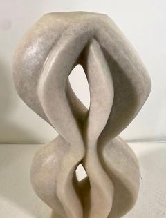  EVELYNE BRADER FRANK LUCIE Swiss Modern White Marble Abstract Sculpture Evelyne Brader Frank - 4628391