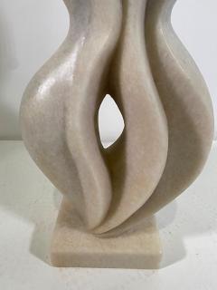  EVELYNE BRADER FRANK LUCIE Swiss Modern White Marble Abstract Sculpture Evelyne Brader Frank - 4628393