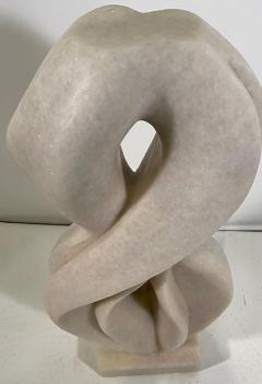  EVELYNE BRADER FRANK LUCIE Swiss Modern White Marble Abstract Sculpture Evelyne Brader Frank - 4628395