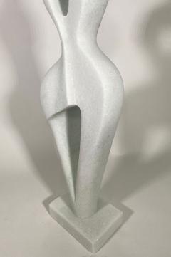  EVELYNE BRADER FRANK Lily Swiss Modern White Marble Abstract Sculpture Evelyne Brader Frank - 4602204