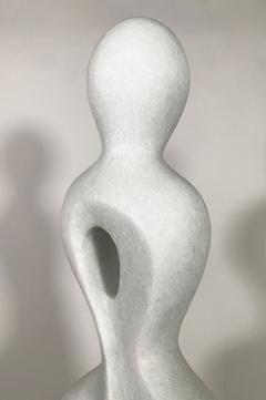  EVELYNE BRADER FRANK Lily Swiss Modern White Marble Abstract Sculpture Evelyne Brader Frank - 4602205