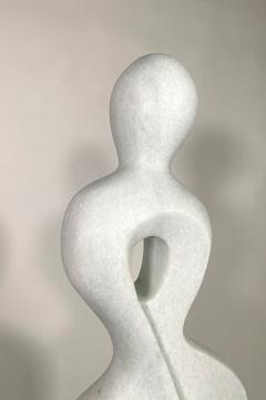  EVELYNE BRADER FRANK Lily Swiss Modern White Marble Abstract Sculpture Evelyne Brader Frank - 4602209