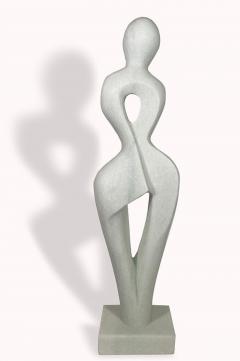  EVELYNE BRADER FRANK Lily Swiss Modern White Marble Abstract Sculpture Evelyne Brader Frank - 4603631