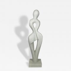  EVELYNE BRADER FRANK Lily Swiss Modern White Marble Abstract Sculpture Evelyne Brader Frank - 4603632