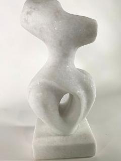  EVELYNE BRADER FRANK Melanie Swiss Modern White Marble Abstract Sculpture Evelyne Brader Frank - 4602210