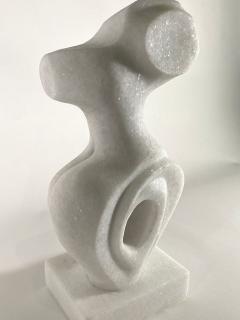  EVELYNE BRADER FRANK Melanie Swiss Modern White Marble Abstract Sculpture Evelyne Brader Frank - 4602214