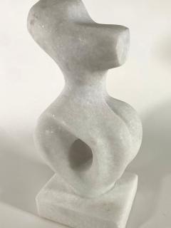  EVELYNE BRADER FRANK Melanie Swiss Modern White Marble Abstract Sculpture Evelyne Brader Frank - 4602215