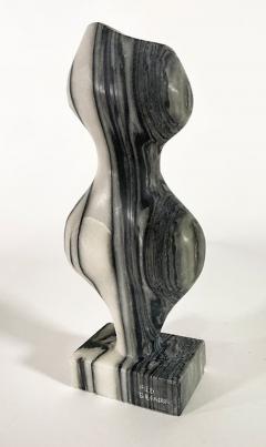  EVELYNE BRADER FRANK Mini 89 Swiss Modern Zebra Marble Abstract Sculpture Evelyne Brader Frank - 4613591