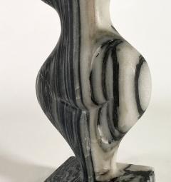  EVELYNE BRADER FRANK Mini 89 Swiss Modern Zebra Marble Abstract Sculpture Evelyne Brader Frank - 4613592