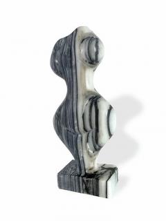  EVELYNE BRADER FRANK Mini 89 Swiss Modern Zebra Marble Abstract Sculpture Evelyne Brader Frank - 4709957