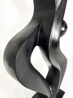  EVELYNE BRADER FRANK Swiss Modern Black Basalt Abstract Sculpture Evelyne Brader Frank Angoona  - 4602193