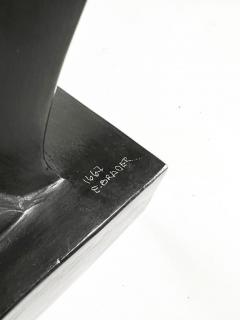  EVELYNE BRADER FRANK Swiss Modern Black Basalt Abstract Sculpture Evelyne Brader Frank Angoona  - 4602194