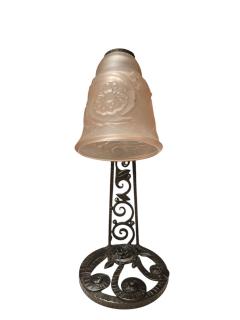  Edgar Brandt 1930s Wrought iron table lamp attributed to Edgar Brandt - 4512895