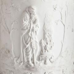  Edme Samson et Cie Antique French pair of ormolu mounted bisque porcelain pedestals - 4467112