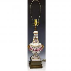  Edme Samson et Cie Antique Samson Porcelain Armorial Crest Urn Form Table Lamps Crawford - 1705576