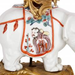  Edme Samson et Cie Antique Samson porcelain and ormolu Chinoiserie elephant clock - 3392400