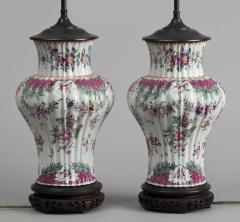  Edme Samson et Cie Pair of Samson Vases Lamped Circa 1880 - 109722