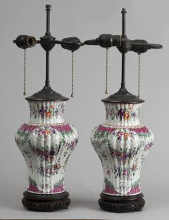  Edme Samson et Cie Pair of Samson Vases Lamped Circa 1880 - 109726