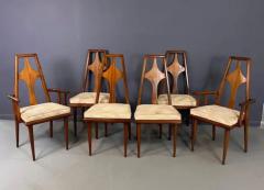  Edmond J Spence 1960s Set of 6 Edmond J Spence Walnut Dining Chairs Swedish Modern - 3681105