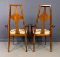  Edmond J Spence 1960s Set of 6 Edmond J Spence Walnut Dining Chairs Swedish Modern - 3681139