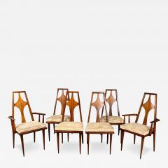  Edmond J Spence 1960s Set of 6 Edmond J Spence Walnut Dining Chairs Swedish Modern - 3683282