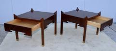  Edmond J Spence Edmond J Spence Single Drawer Walnut End Tables - 4356436