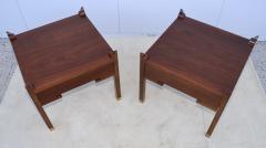  Edmond J Spence Edmond J Spence Single Drawer Walnut End Tables - 4356439