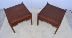  Edmond J Spence Edmond J Spence Single Drawer Walnut End Tables - 4356440