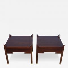  Edmond J Spence Edmond J Spence Single Drawer Walnut End Tables - 4358494
